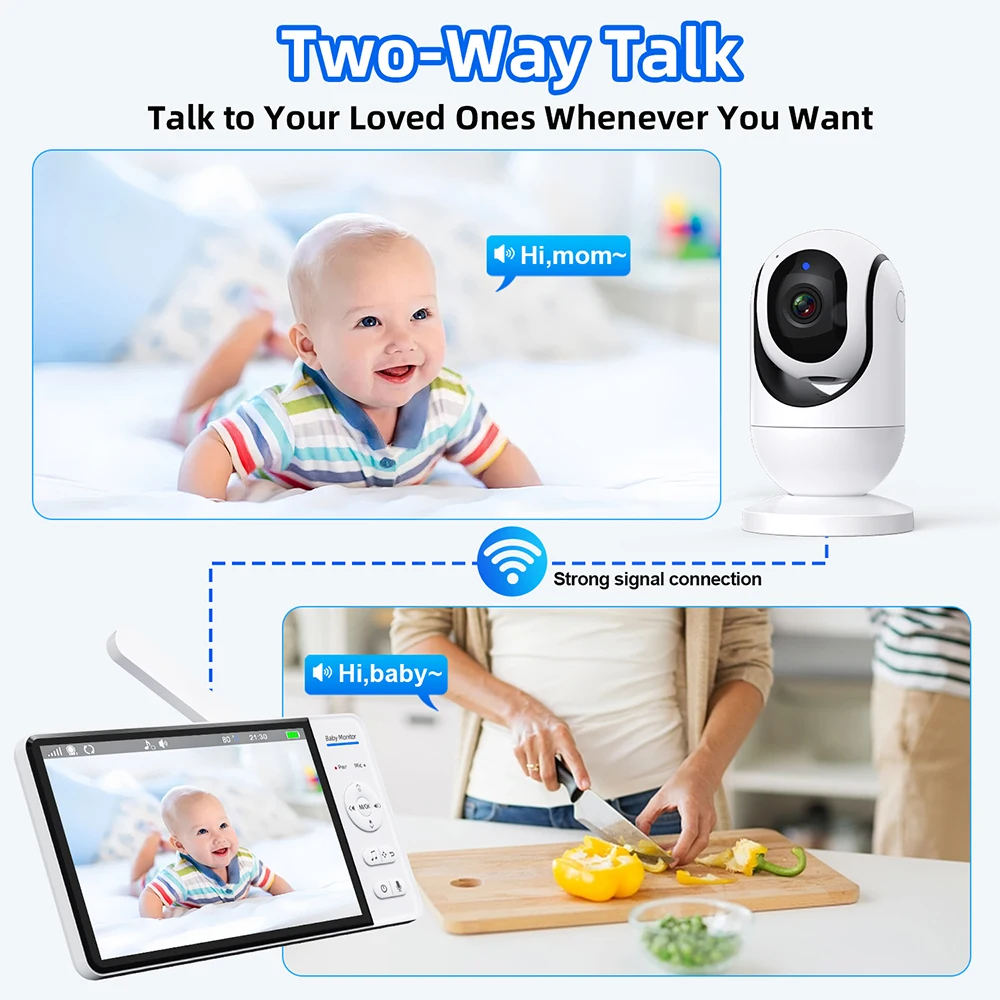 7.0'' Video Baby Monitor 720P  – обзор и цена Audio Music Videos