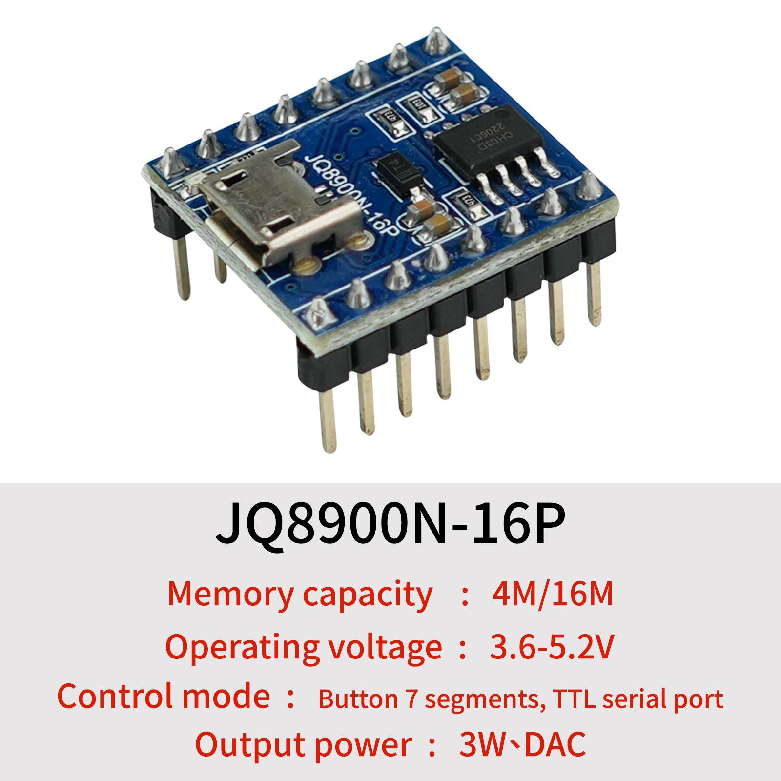 Voice Playback Module, JQ8900N – обзор и цена Audio Music To Download