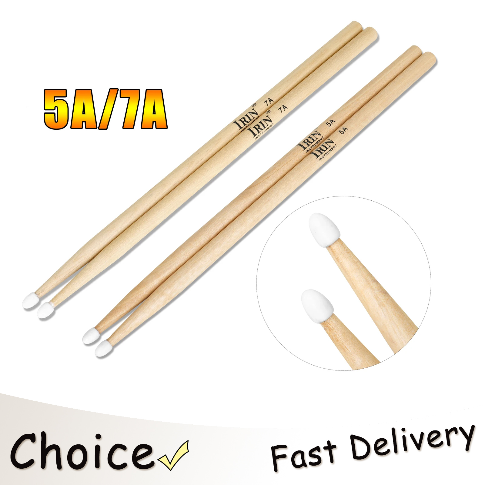 IRIN 1 Pairs 5A/7A Premium Map – обзор и цена Drum Stick 5A
