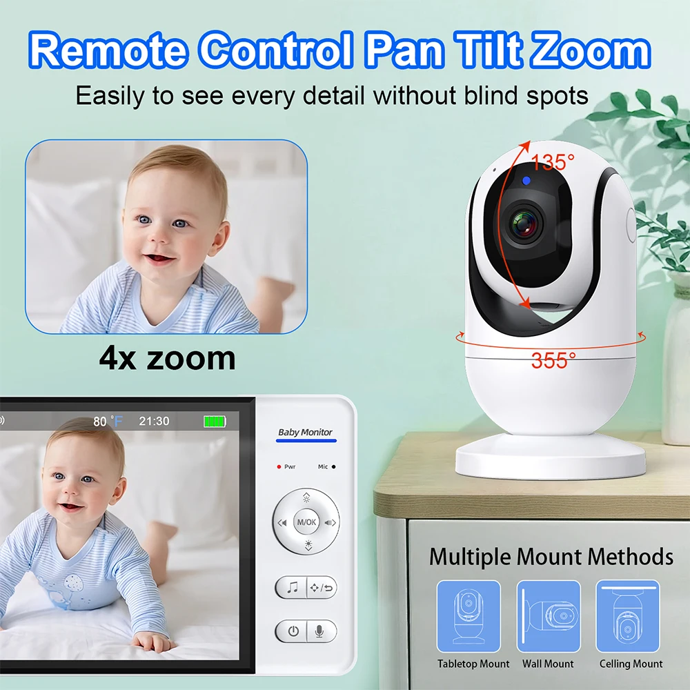 No WiFi 7 Inch Baby Monitor 2- – обзор и цена Audio Music Videos