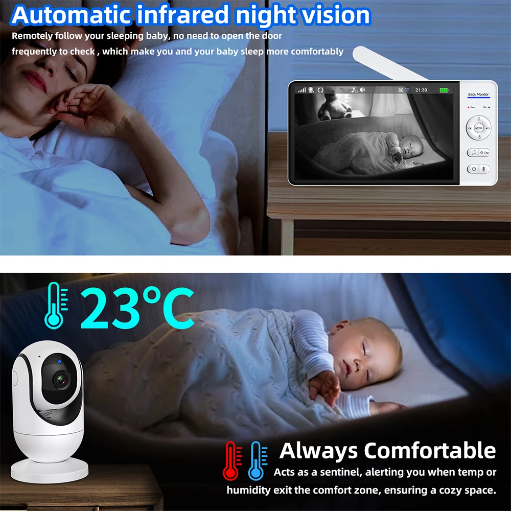 No WiFi 7 Inch Baby Monitor 2- – обзор и цена Audio Music Videos