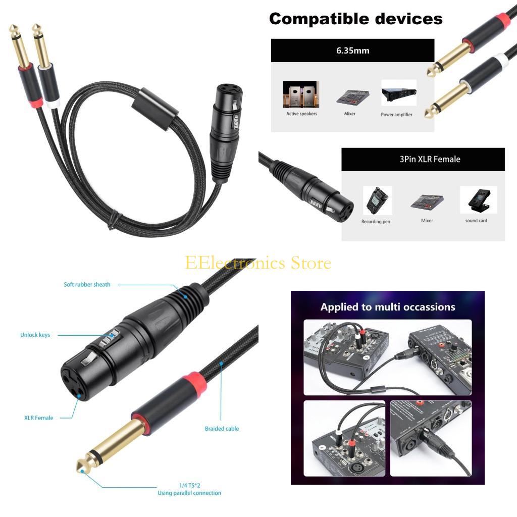 B03C 2x6.35mm 1/4inch to 3Pin  – обзор и цена Audio And Music Splitter