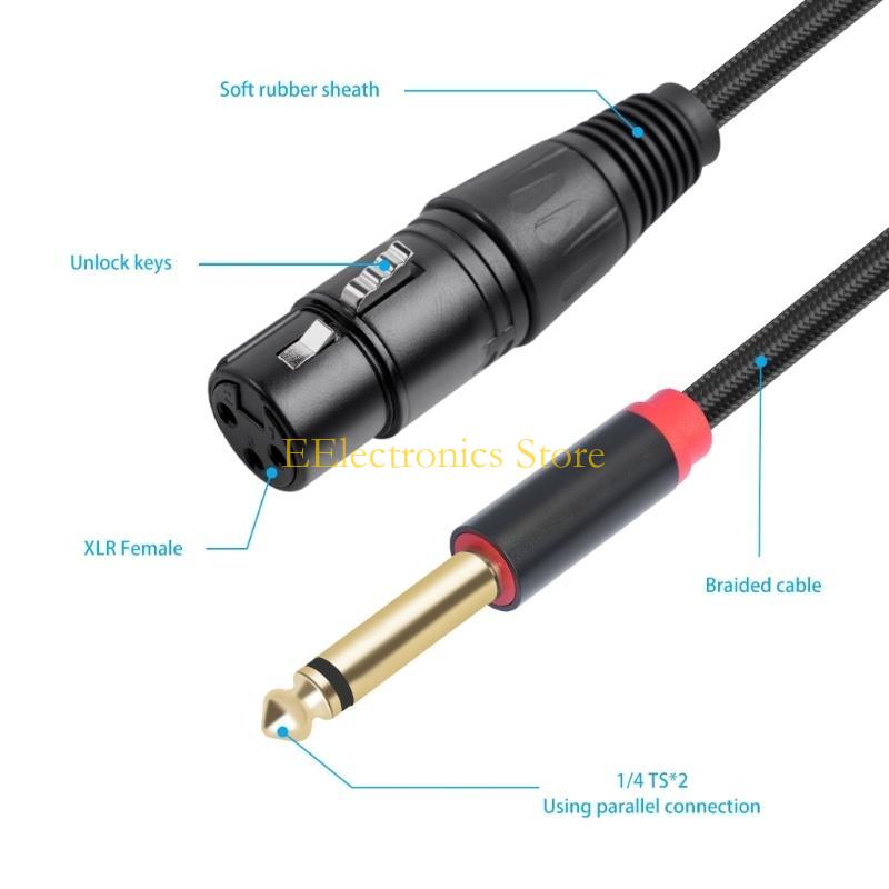 B03C 2x6.35mm 1/4inch to 3Pin  – обзор и цена Audio And Music Splitter