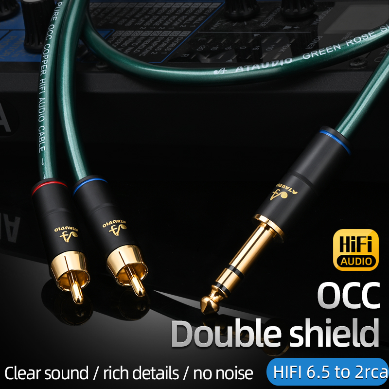 Hifi 6.5mm to 2RCA Jack Wire D – обзор и цена Audio And Music Splitter