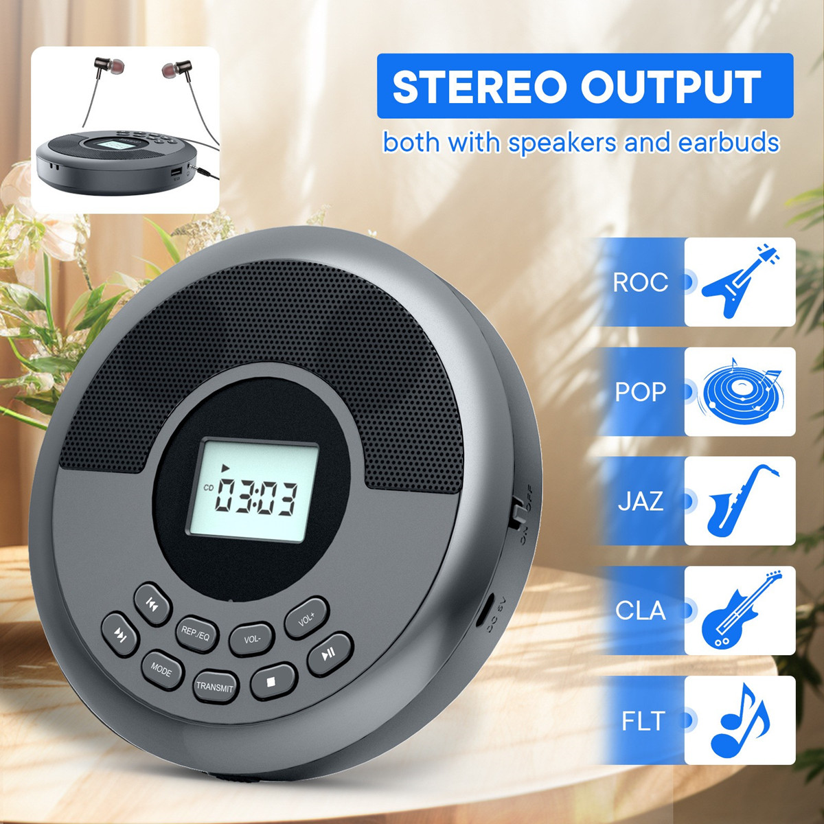 Portable CD Disc Machine MP3 U – обзор и цена Audio Music Mp3 Song