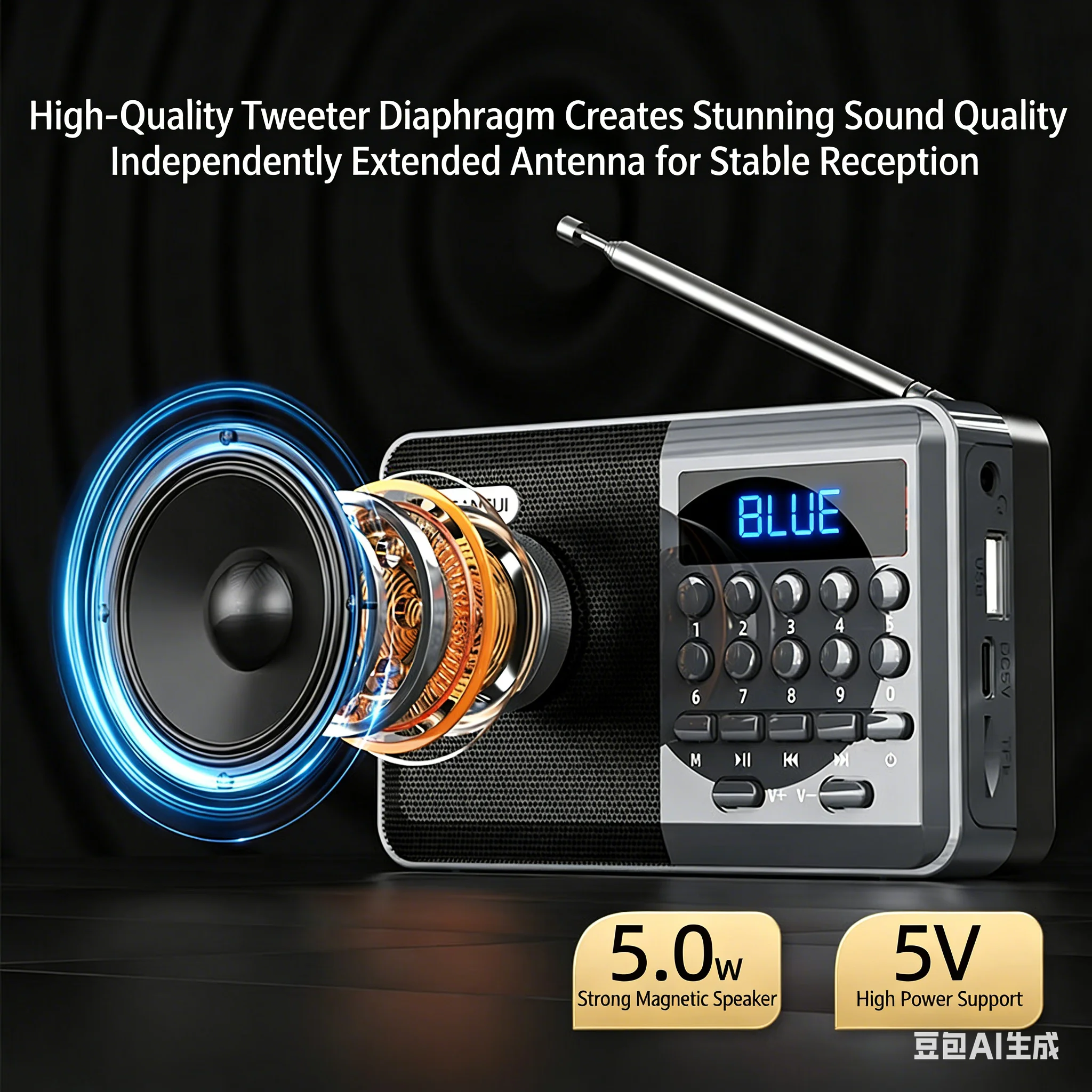 Mini FM Radio Bluetooth Speake – обзор и цена Audio Music Mp3 Song