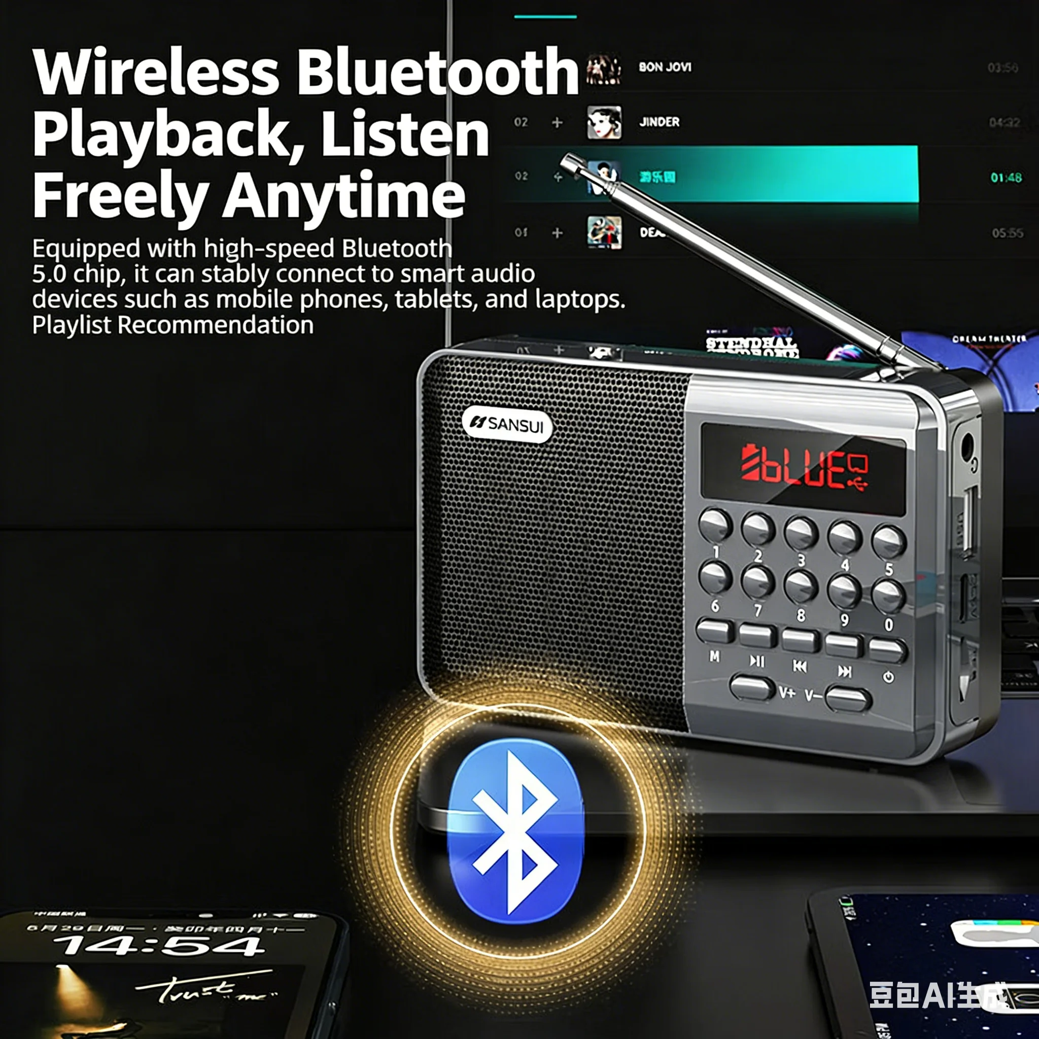 Mini FM Radio Bluetooth Speake – обзор и цена Audio Music Mp3 Song