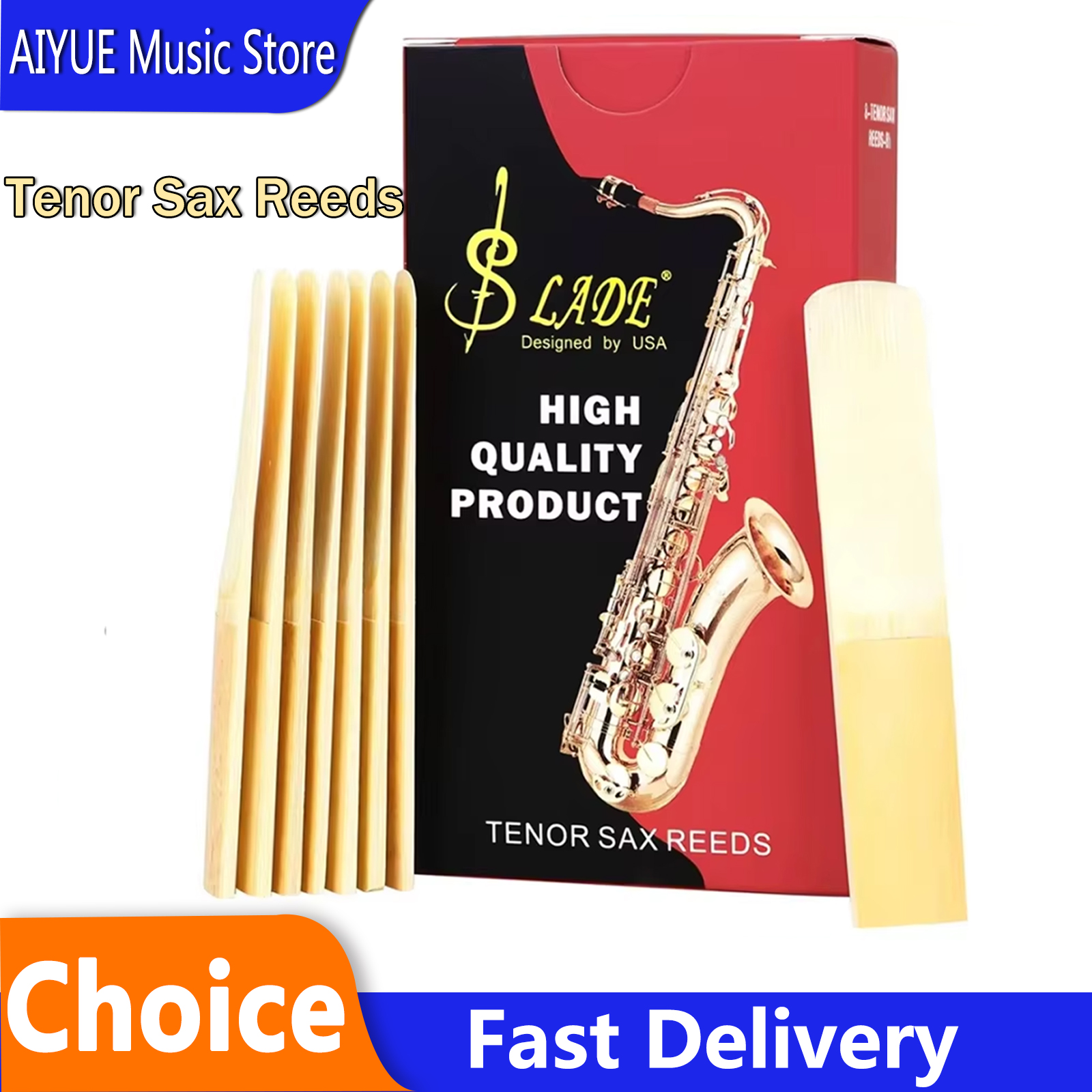 SLADE Bb Pack Of 8 Pieces Midr – обзор и цена Saxophone Reed Pack