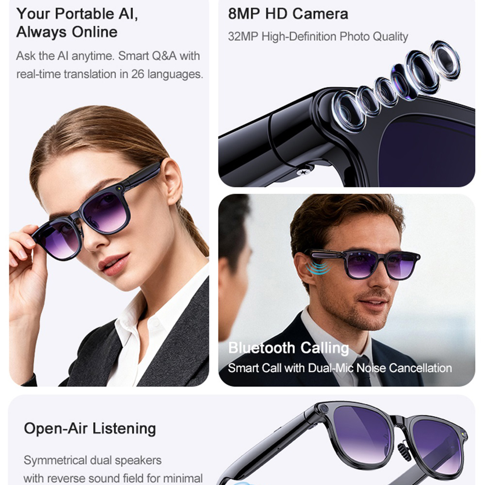 Smart Glasses AI Assistant Rea – обзор и цена Audio Music Videos