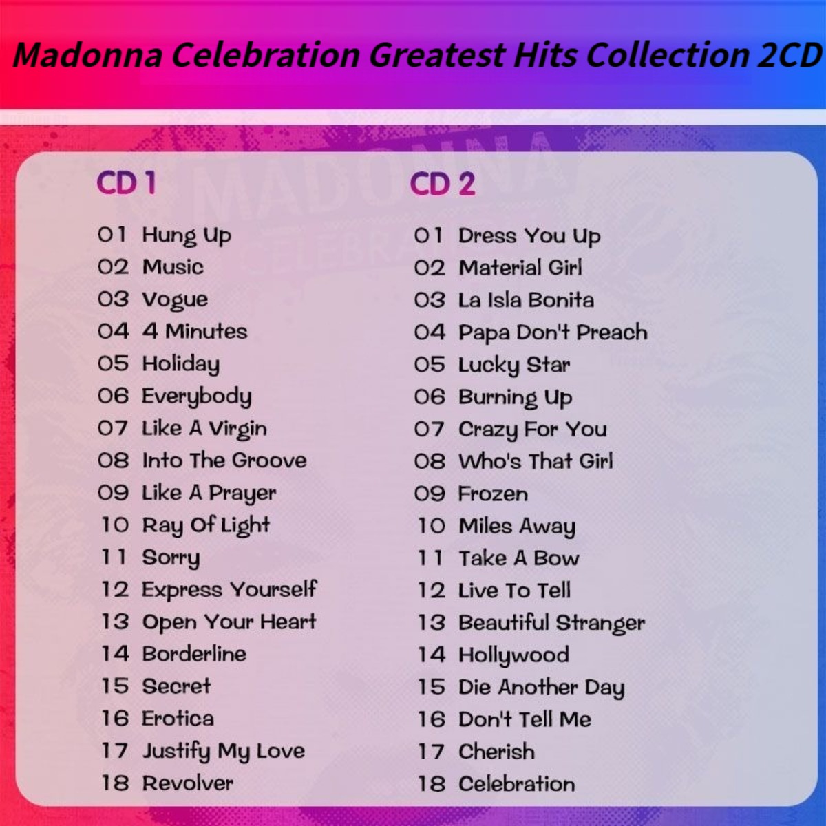 Madonna Celebration The Ultima – обзор и цена Audio To Music