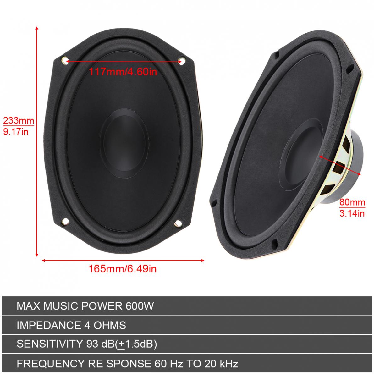 1 / 2 Piece 6x9 Inch 600W Univ – обзор и цена Audio X Music