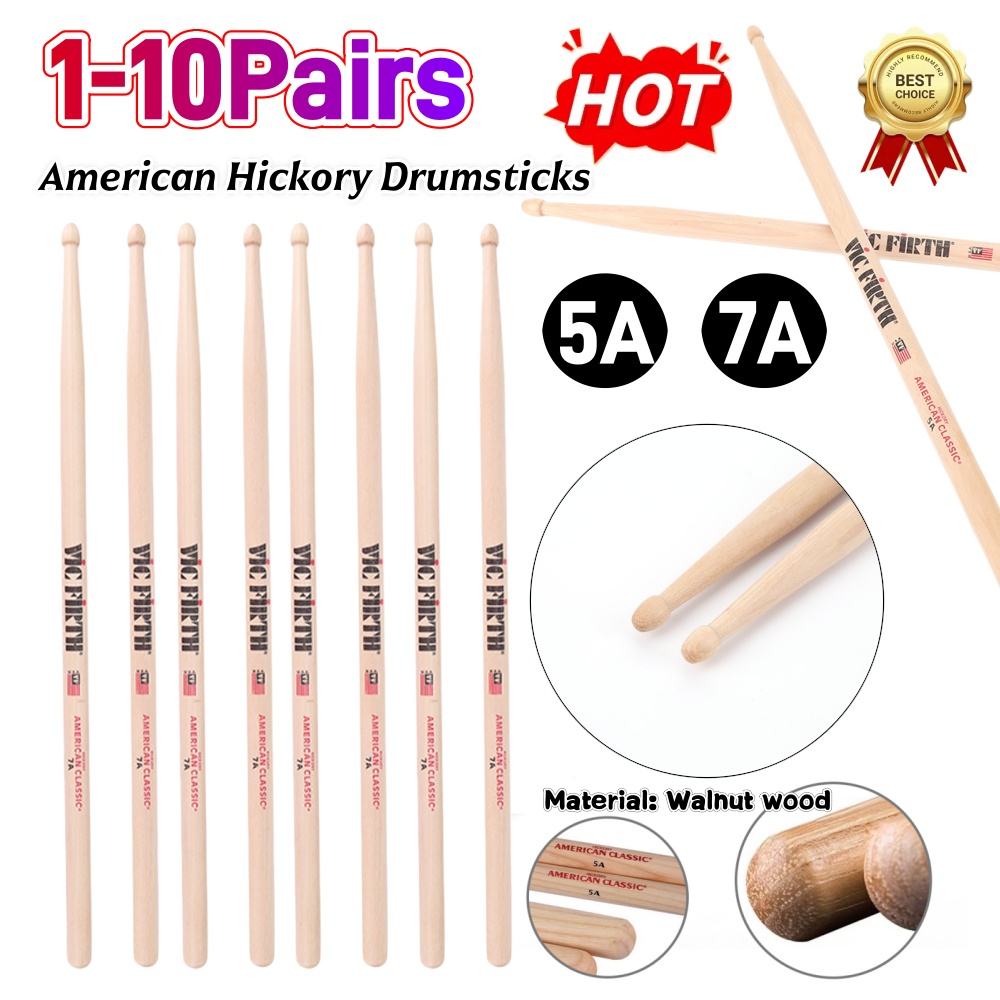 1-10Pair Drumsticks 5A/7A Drum – обзор и цена Drum Stick 5A