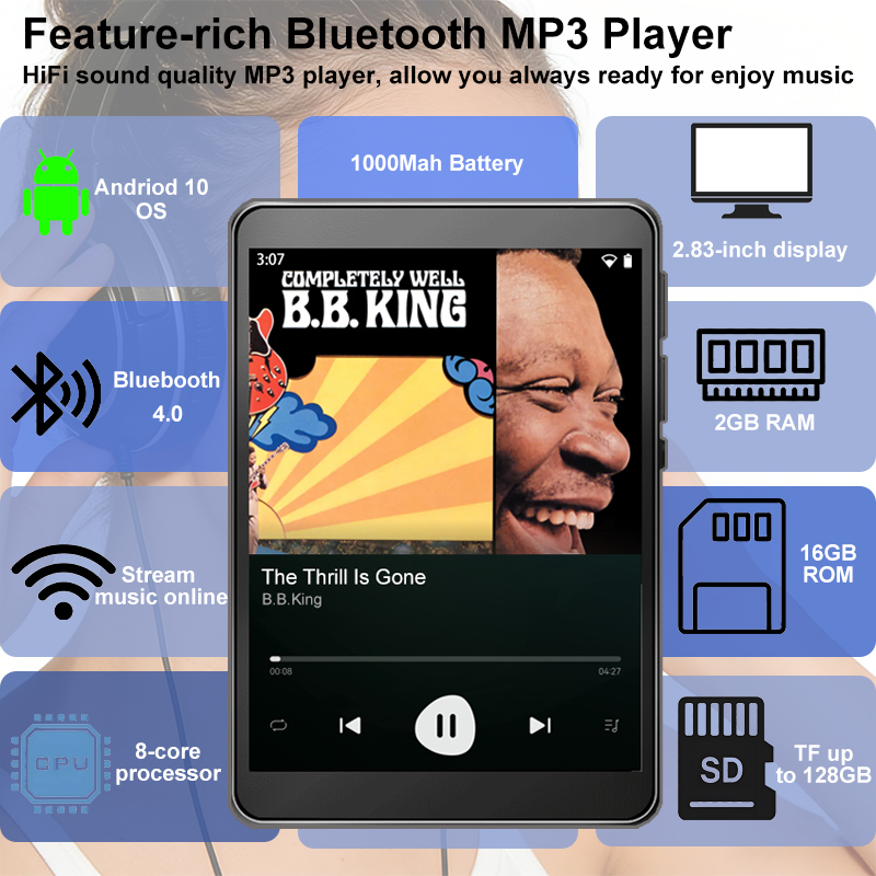 WiFi MP3 Player Andriod 10 Spo – обзор и цена Audio Music To Download